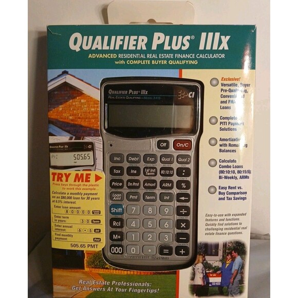 Mortgage Real Estate Calculator, Qualifier Plus IIIx - 3415 Financial Calculator - Picture 1 of 16